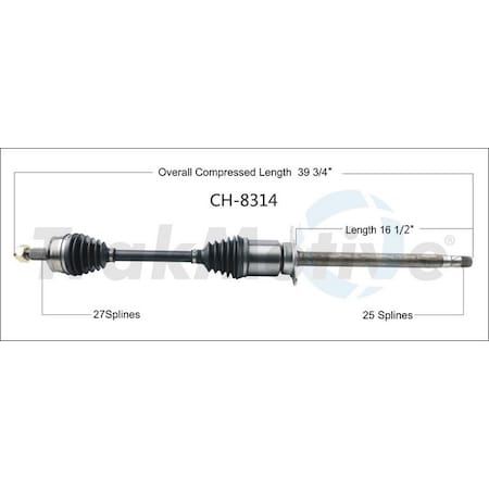 Surtrack Axle Cv Axle Shaft, Ch-8314 CH-8314
